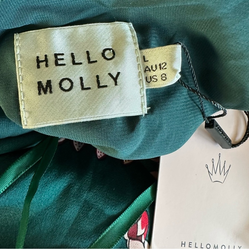 Hello molly FALLING IN STYLE MIDI DRESS FOREST GREEN - Picture 13 of 14